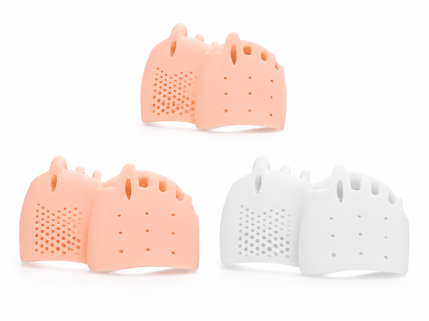 Realign silicone forefoot pads — nude and white